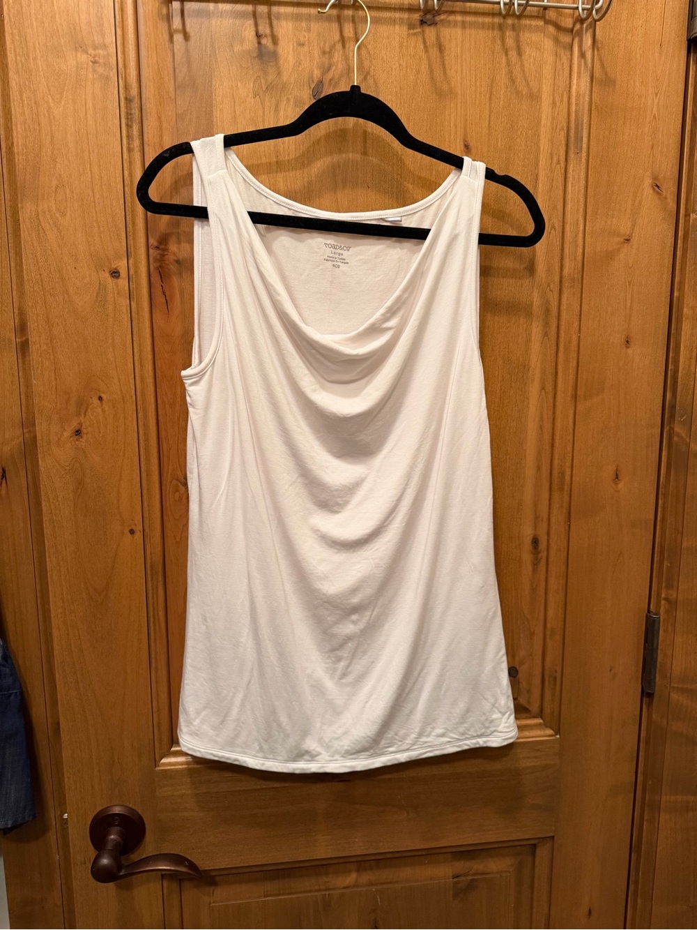 Toad&Co White Draped Neck Tank Top